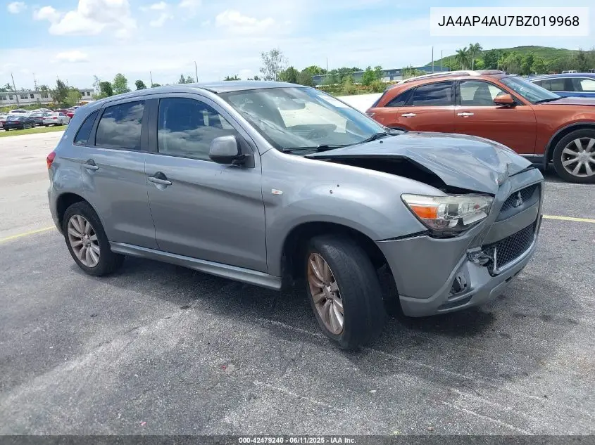 2011 Mitsubishi Outlander Sport Se VIN: JA4AP4AU7BZ019968 Lot: 42479240