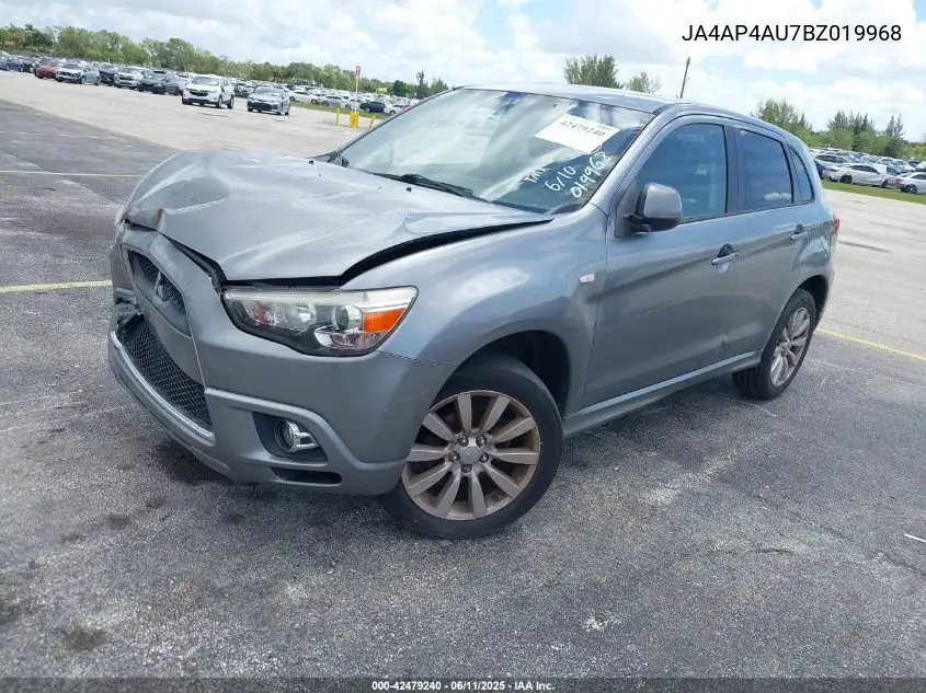 2011 Mitsubishi Outlander Sport Se VIN: JA4AP4AU7BZ019968 Lot: 42479240