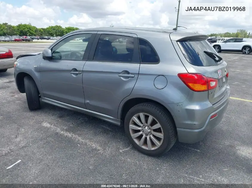 2011 Mitsubishi Outlander Sport Se VIN: JA4AP4AU7BZ019968 Lot: 42479240