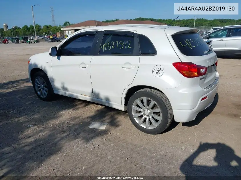 2011 Mitsubishi Outlander Sport Se VIN: JA4AR4AU2BZ019130 Lot: 42527592