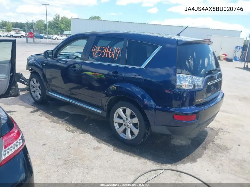 2011 Mitsubishi Outlander Xls VIN: JA4JS4AX8BU020746 Lot: 42534619