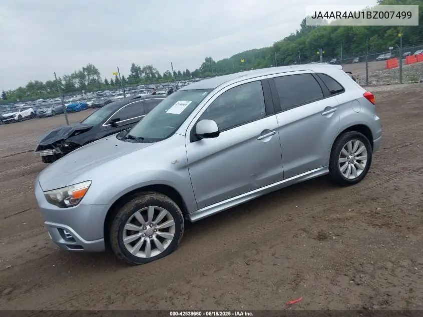 2011 Mitsubishi Outlander Sport Se VIN: JA4AR4AU1BZ007499 Lot: 42539660