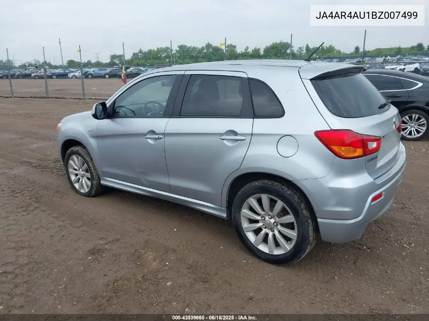 2011 Mitsubishi Outlander Sport Se VIN: JA4AR4AU1BZ007499 Lot: 42539660