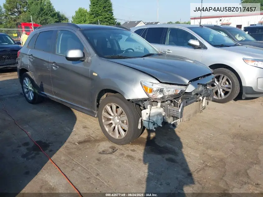 2011 Mitsubishi Outlander Sport Se VIN: JA4AP4AU5BZ017457 Lot: 42577149