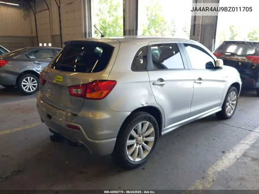 2011 Mitsubishi Outlander Sport Se VIN: JA4AR4AU9BZ011705 Lot: 42582770