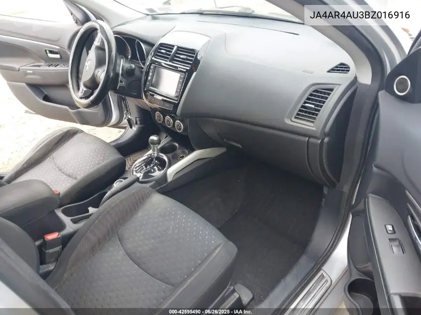2011 Mitsubishi Outlander Sport Se VIN: JA4AR4AU3BZ016916 Lot: 42595490