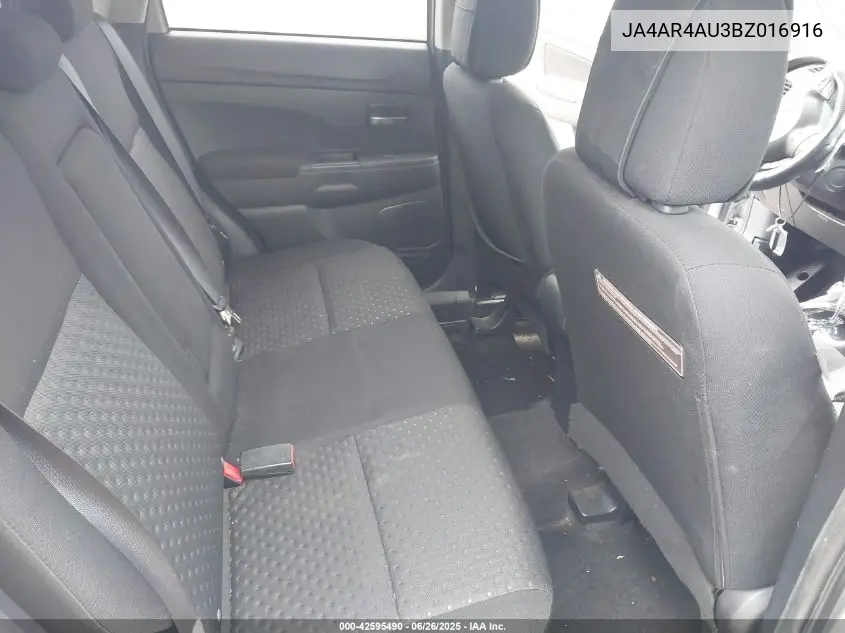 2011 Mitsubishi Outlander Sport Se VIN: JA4AR4AU3BZ016916 Lot: 42595490