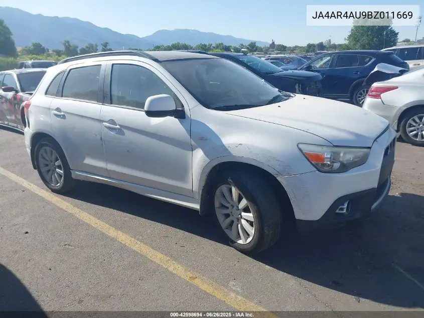 2011 Mitsubishi Outlander Sport Se VIN: JA4AR4AU9BZ011669 Lot: 42598694