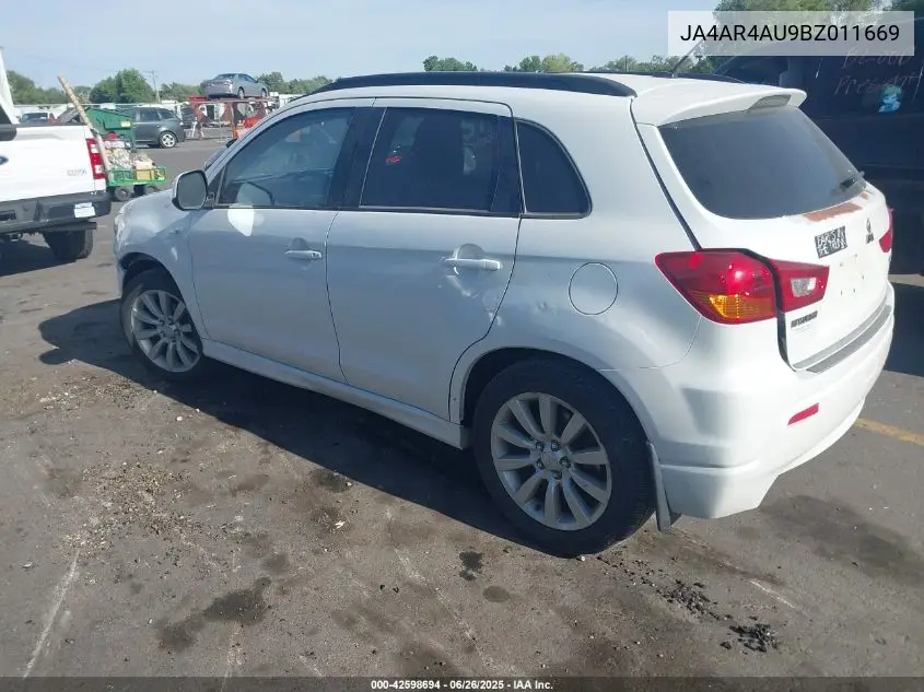 2011 Mitsubishi Outlander Sport Se VIN: JA4AR4AU9BZ011669 Lot: 42598694