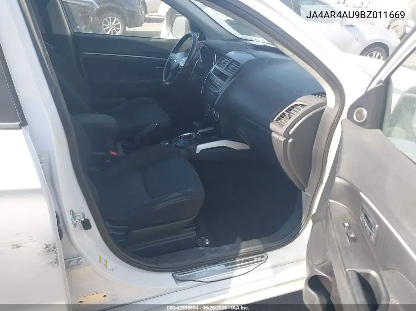 2011 Mitsubishi Outlander Sport Se VIN: JA4AR4AU9BZ011669 Lot: 42598694