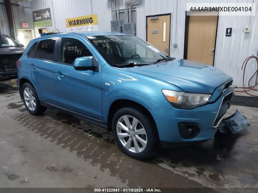 2013 Mitsubishi Outlander Sport Es VIN: 4A4AR3AUXDE004104 Lot: 41322941