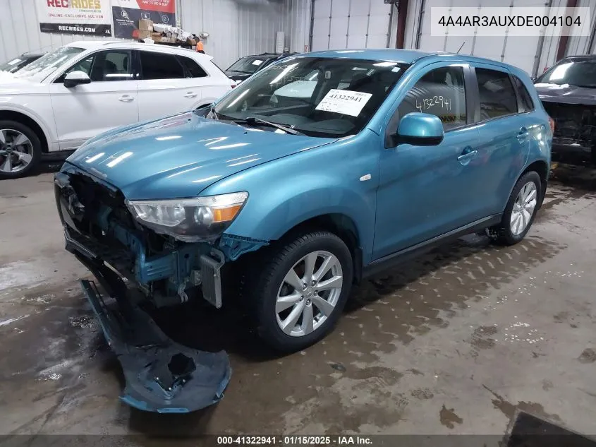 2013 Mitsubishi Outlander Sport Es VIN: 4A4AR3AUXDE004104 Lot: 41322941
