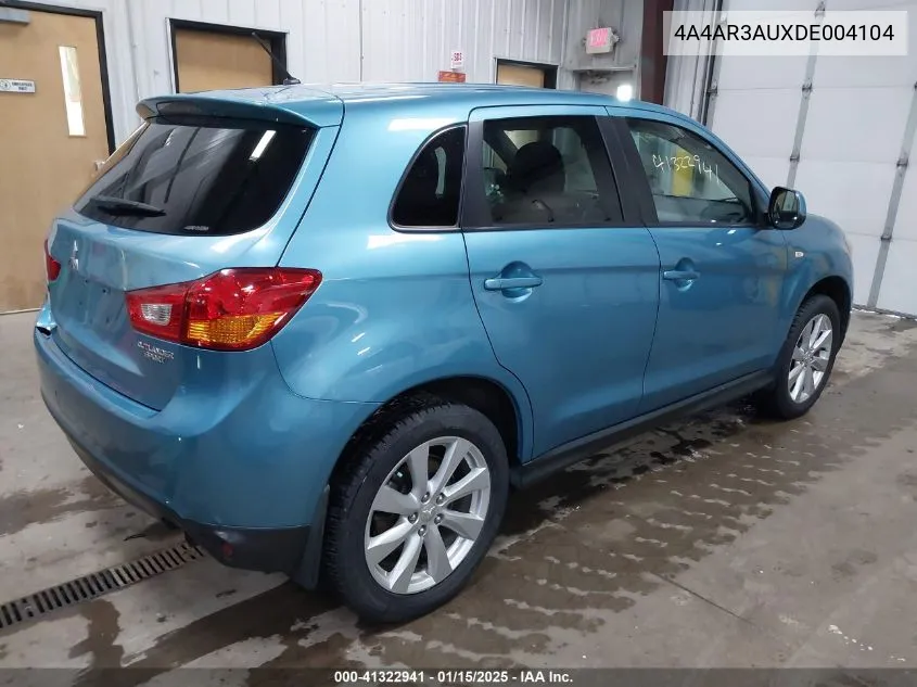 2013 Mitsubishi Outlander Sport Es VIN: 4A4AR3AUXDE004104 Lot: 41322941