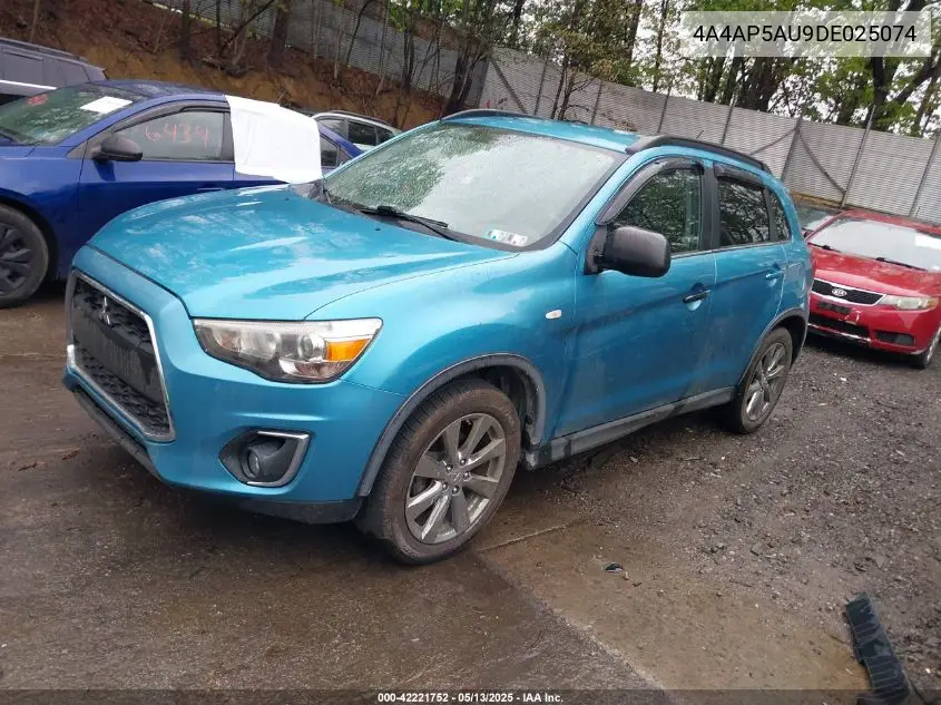 2013 Mitsubishi Outlander Sport Le VIN: 4A4AP5AU9DE025074 Lot: 42221752