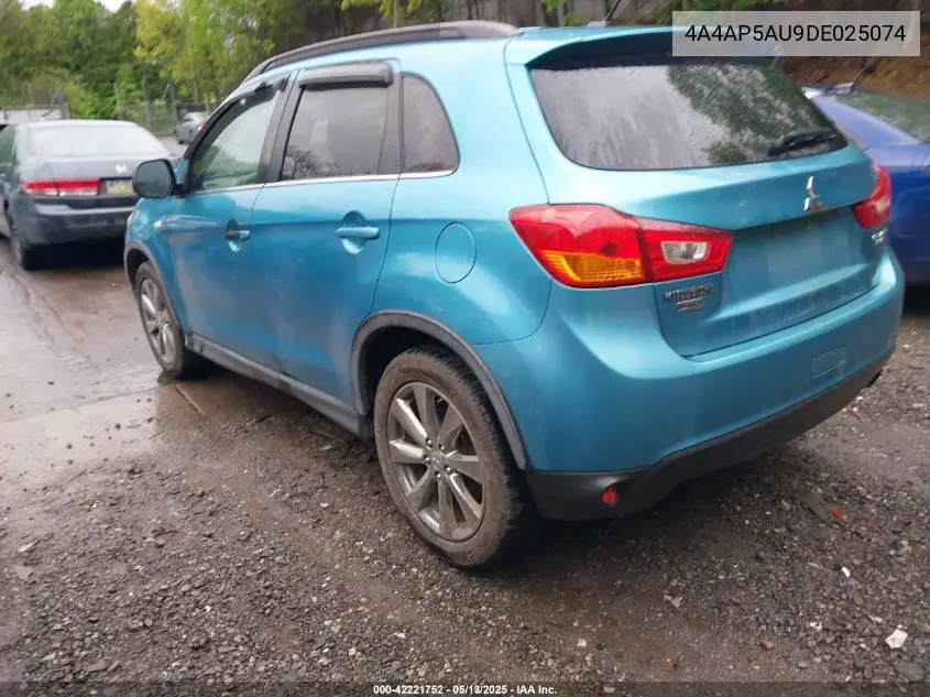 2013 Mitsubishi Outlander Sport Le VIN: 4A4AP5AU9DE025074 Lot: 42221752