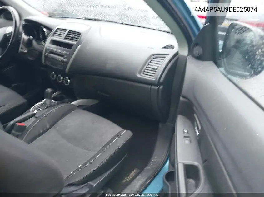 2013 Mitsubishi Outlander Sport Le VIN: 4A4AP5AU9DE025074 Lot: 42221752
