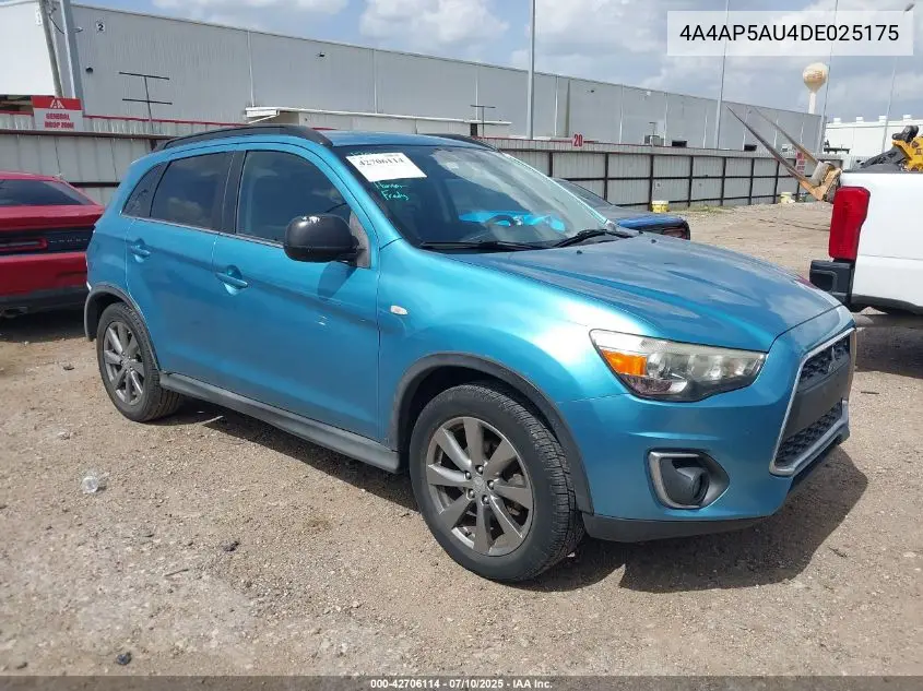 2013 Mitsubishi Outlander Sport Le VIN: 4A4AP5AU4DE025175 Lot: 42706114