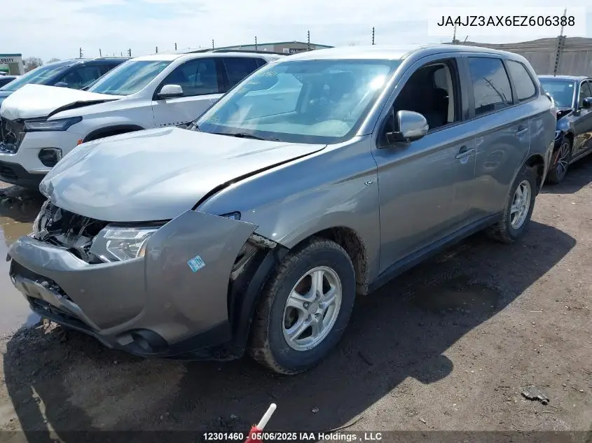 2014 Mitsubishi Outlander Se VIN: JA4JZ3AX6EZ606388 Lot: 12301460