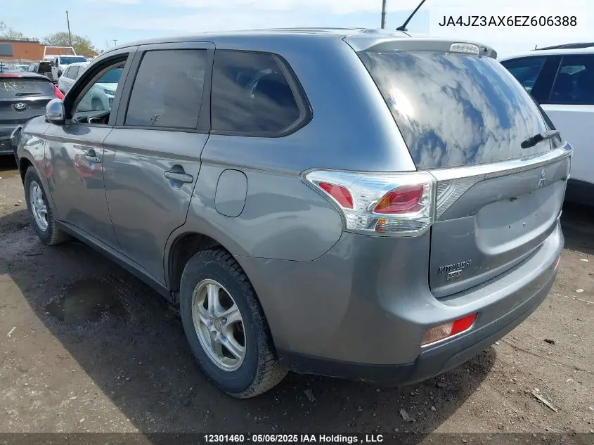 2014 Mitsubishi Outlander Se VIN: JA4JZ3AX6EZ606388 Lot: 12301460