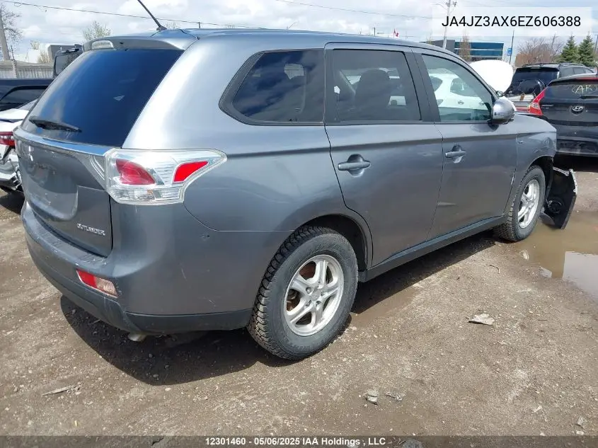2014 Mitsubishi Outlander Se VIN: JA4JZ3AX6EZ606388 Lot: 12301460