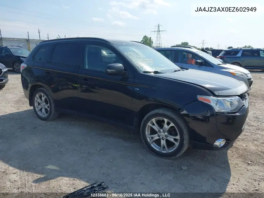 2014 Mitsubishi Outlander Se VIN: JA4JZ3AX0EZ602949 Lot: 12338683