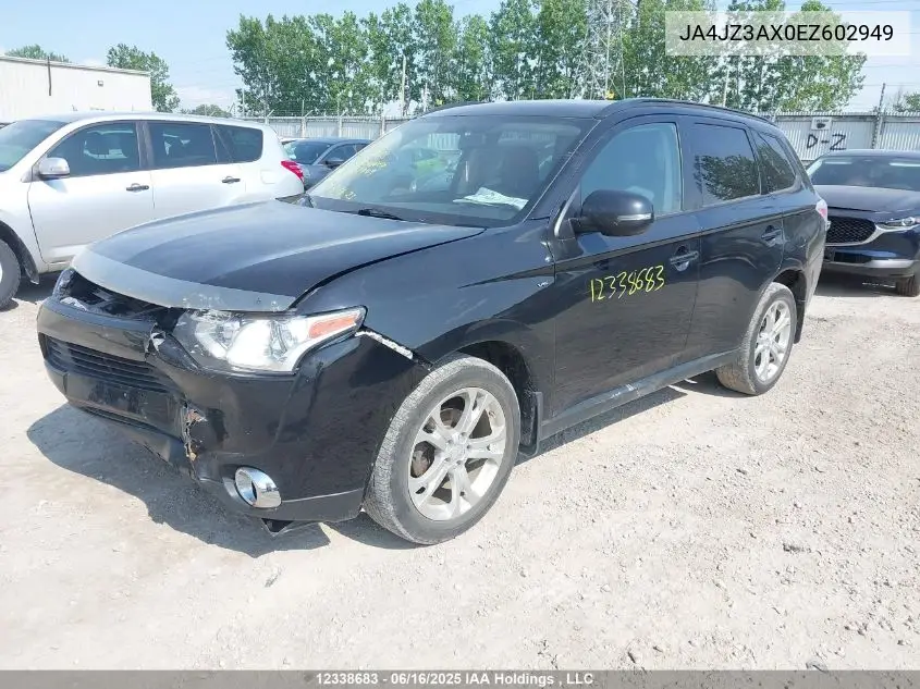 2014 Mitsubishi Outlander Se VIN: JA4JZ3AX0EZ602949 Lot: 12338683