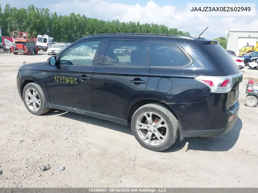2014 Mitsubishi Outlander Se VIN: JA4JZ3AX0EZ602949 Lot: 12338683