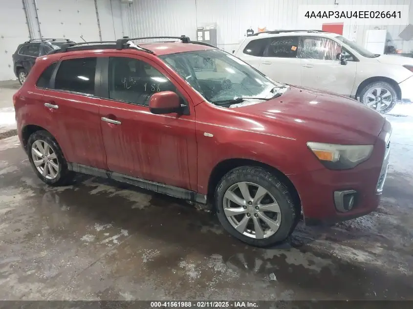 2014 Mitsubishi Outlander Sport Es VIN: 4A4AP3AU4EE026641 Lot: 41561988