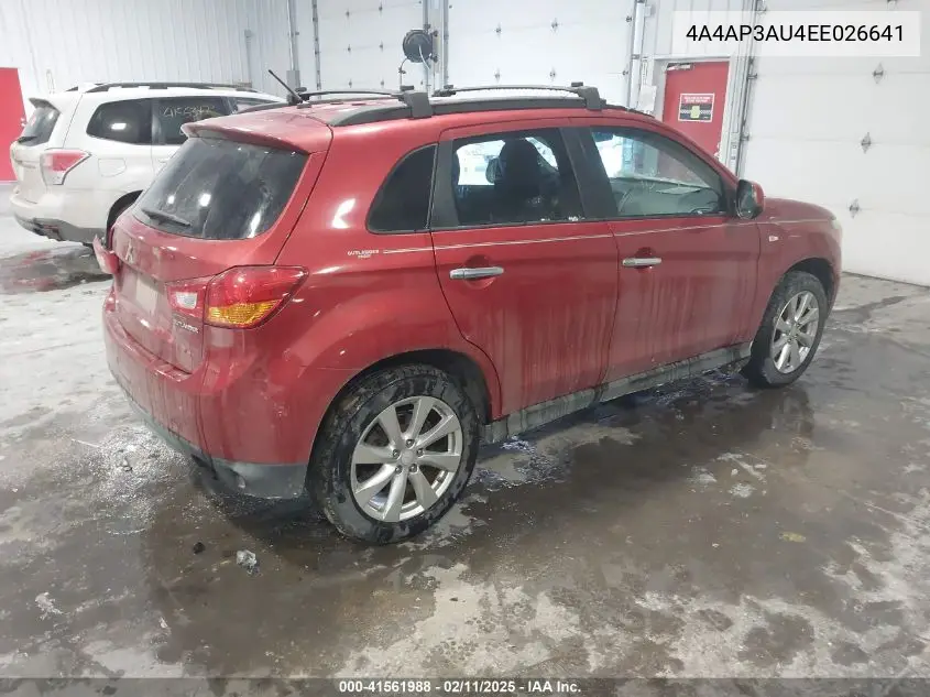 2014 Mitsubishi Outlander Sport Es VIN: 4A4AP3AU4EE026641 Lot: 41561988