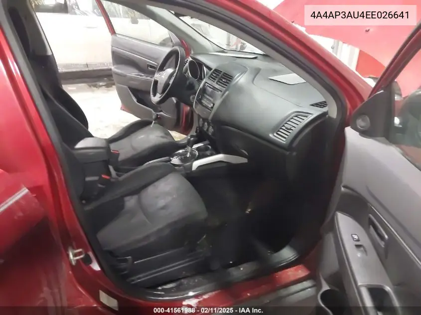 2014 Mitsubishi Outlander Sport Es VIN: 4A4AP3AU4EE026641 Lot: 41561988