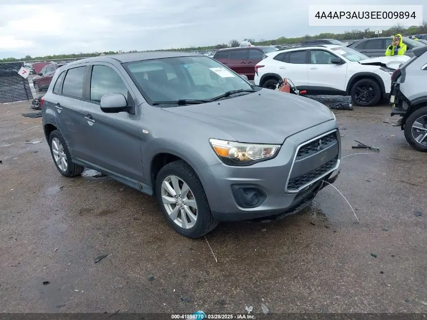 2014 Mitsubishi Outlander Sport Es VIN: 4A4AP3AU3EE009894 Lot: 41898770