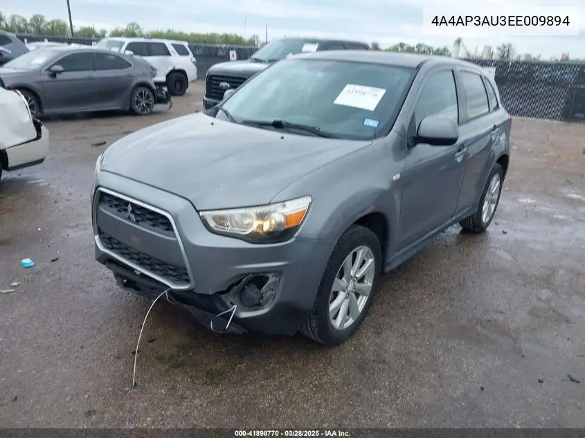 2014 Mitsubishi Outlander Sport Es VIN: 4A4AP3AU3EE009894 Lot: 41898770