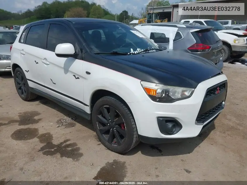 2014 Mitsubishi Outlander Sport Es VIN: 4A4AR3AU3EE032778 Lot: 42144351