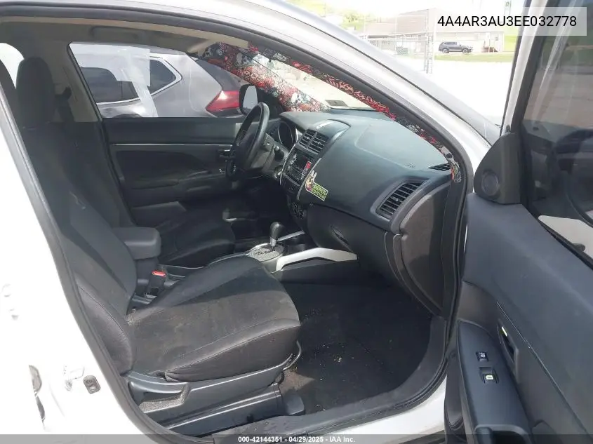 2014 Mitsubishi Outlander Sport Es VIN: 4A4AR3AU3EE032778 Lot: 42144351