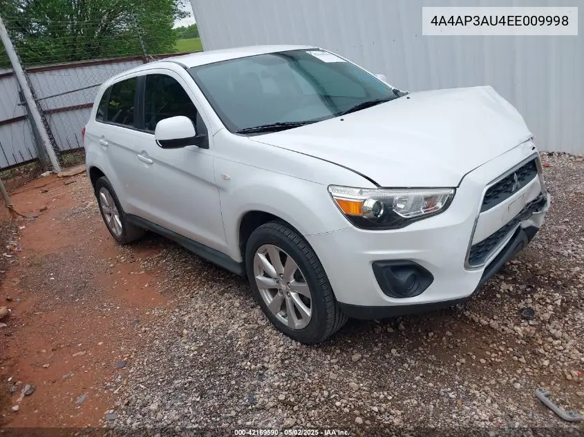 2014 Mitsubishi Outlander Sport Es VIN: 4A4AP3AU4EE009998 Lot: 42169590