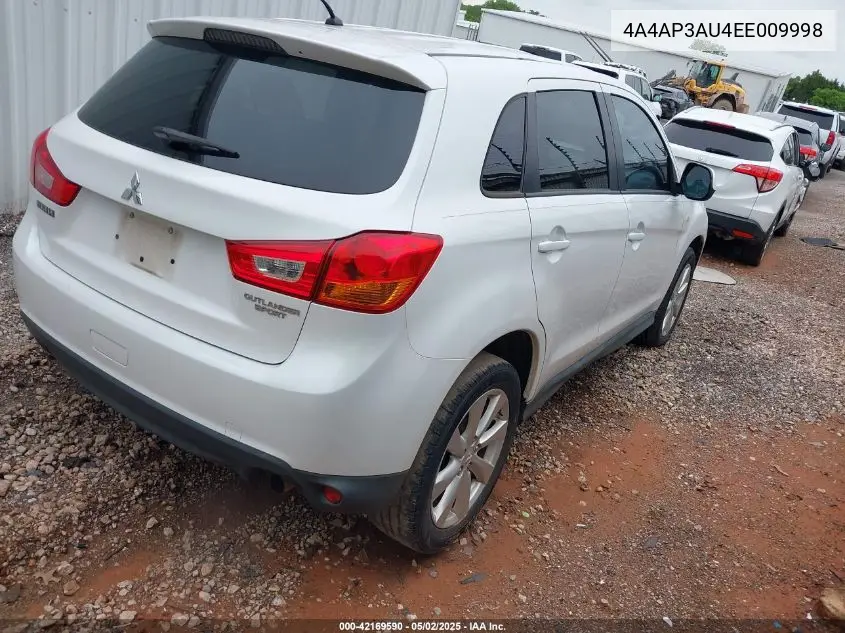 2014 Mitsubishi Outlander Sport Es VIN: 4A4AP3AU4EE009998 Lot: 42169590