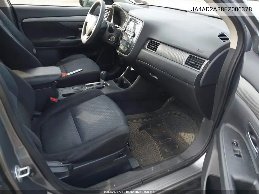 2014 Mitsubishi Outlander Es VIN: JA4AD2A38EZ006378 Lot: 42176778