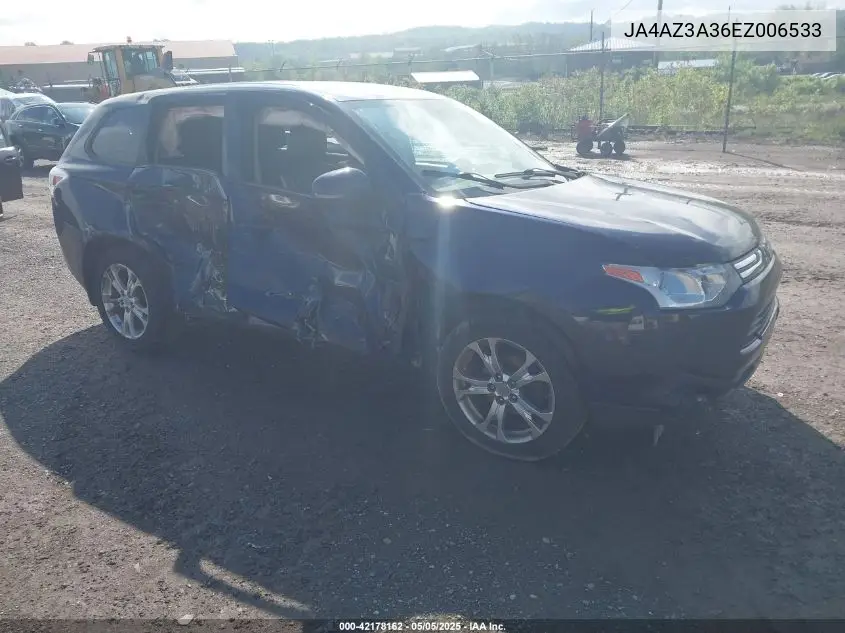 2014 Mitsubishi Outlander Se VIN: JA4AZ3A36EZ006533 Lot: 42178162