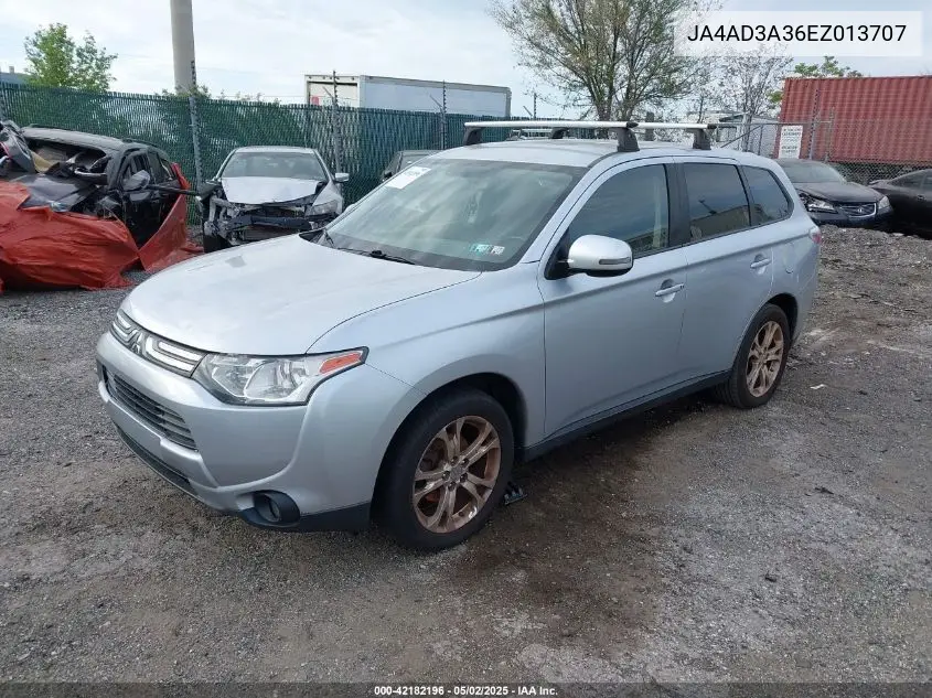 2014 Mitsubishi Outlander Se VIN: JA4AD3A36EZ013707 Lot: 42182196