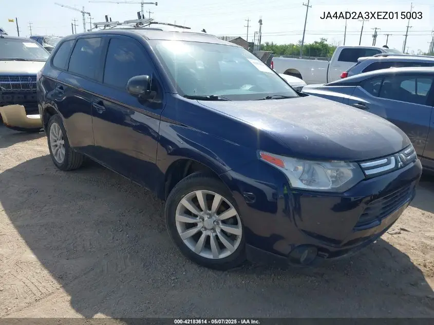 2014 Mitsubishi Outlander Es VIN: JA4AD2A3XEZ015003 Lot: 42183614