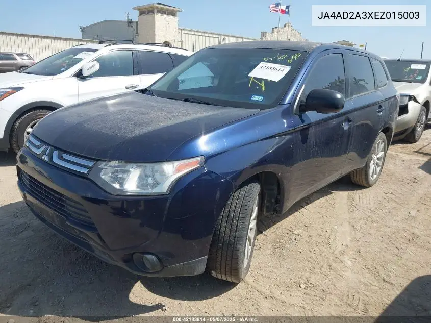 2014 Mitsubishi Outlander Es VIN: JA4AD2A3XEZ015003 Lot: 42183614