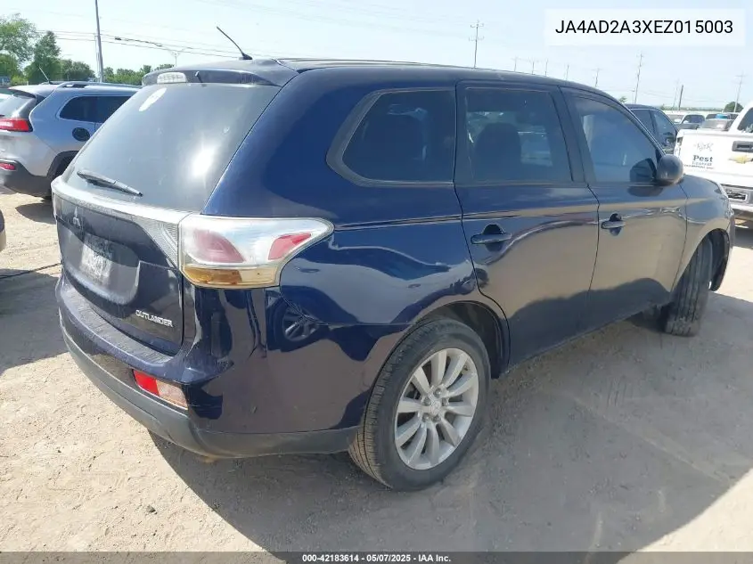 2014 Mitsubishi Outlander Es VIN: JA4AD2A3XEZ015003 Lot: 42183614