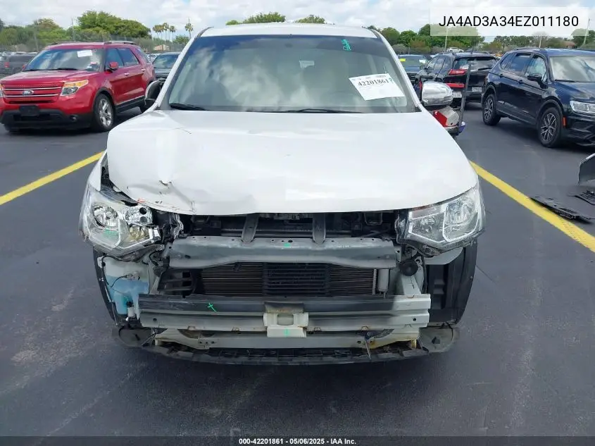 2014 Mitsubishi Outlander Se VIN: JA4AD3A34EZ011180 Lot: 42201861