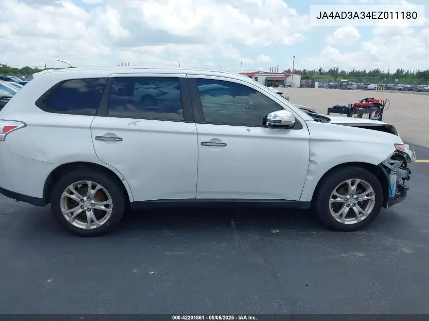 2014 Mitsubishi Outlander Se VIN: JA4AD3A34EZ011180 Lot: 42201861