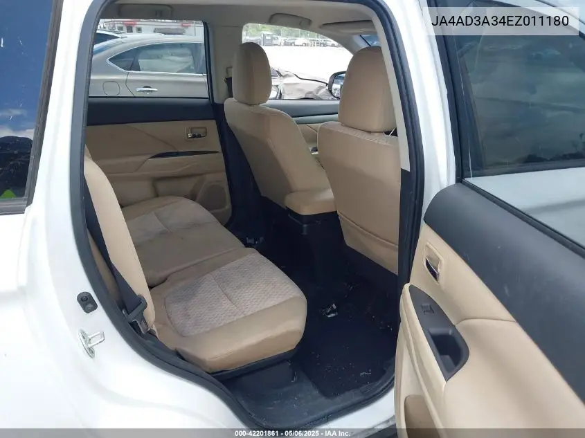 2014 Mitsubishi Outlander Se VIN: JA4AD3A34EZ011180 Lot: 42201861