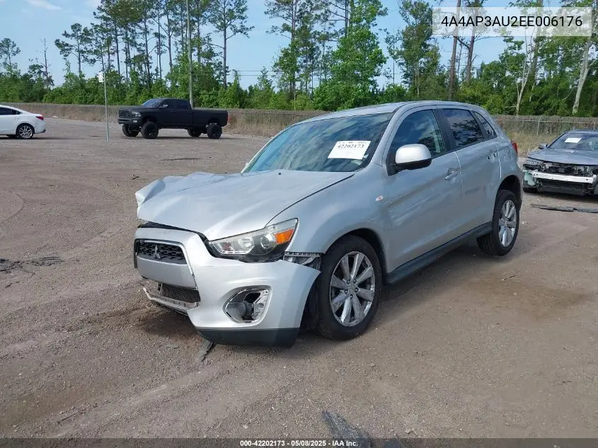 2014 Mitsubishi Outlander Sport Es VIN: 4A4AP3AU2EE006176 Lot: 42202173