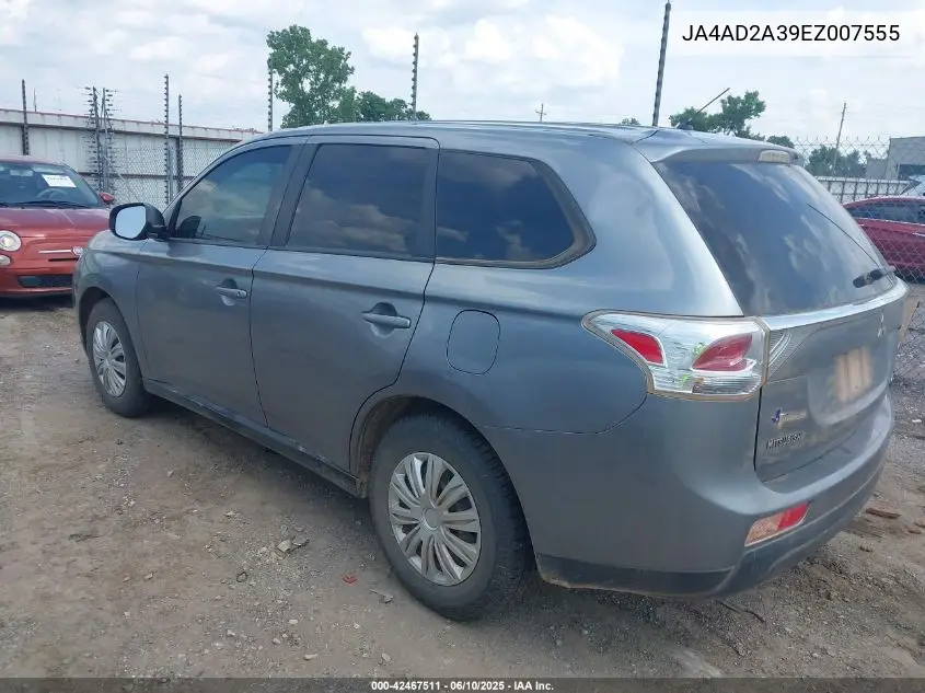2014 Mitsubishi Outlander Es VIN: JA4AD2A39EZ007555 Lot: 42467511
