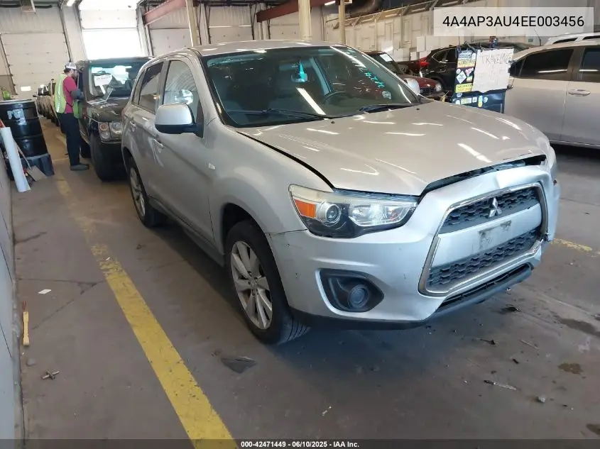 2014 Mitsubishi Outlander Sport Es VIN: 4A4AP3AU4EE003456 Lot: 42471449