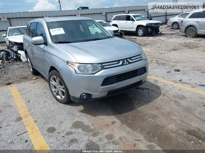 2014 Mitsubishi Outlander Se VIN: JA4AD3A31EZ001061 Lot: 42477518