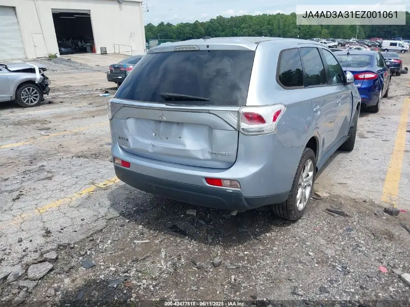 2014 Mitsubishi Outlander Se VIN: JA4AD3A31EZ001061 Lot: 42477518